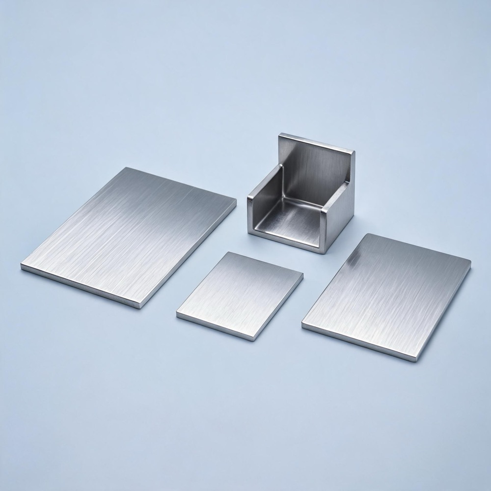 Brushed stainless steel parts