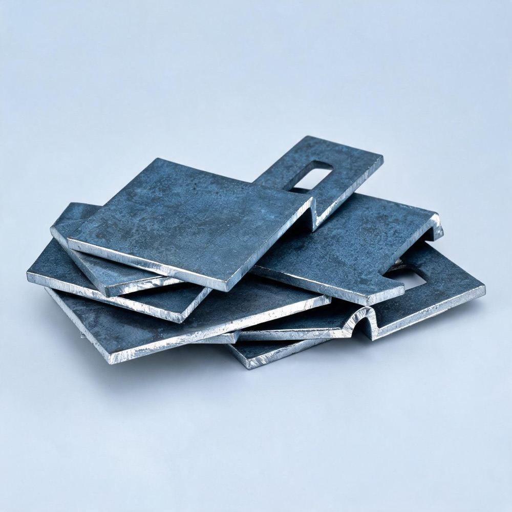 Laser-cut mild steel parts