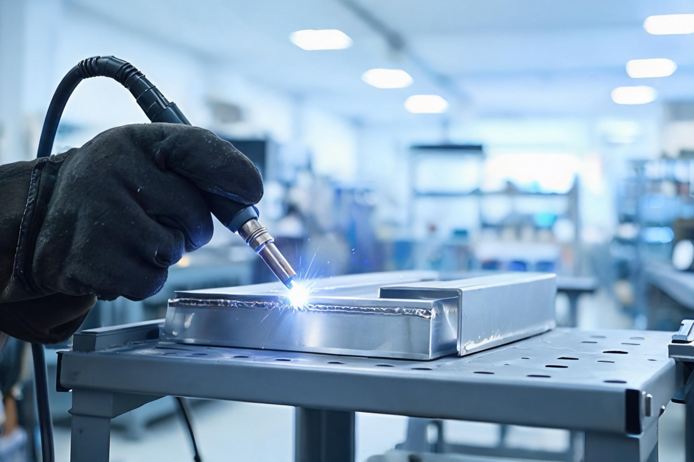 TIG welding an aluminum assembly