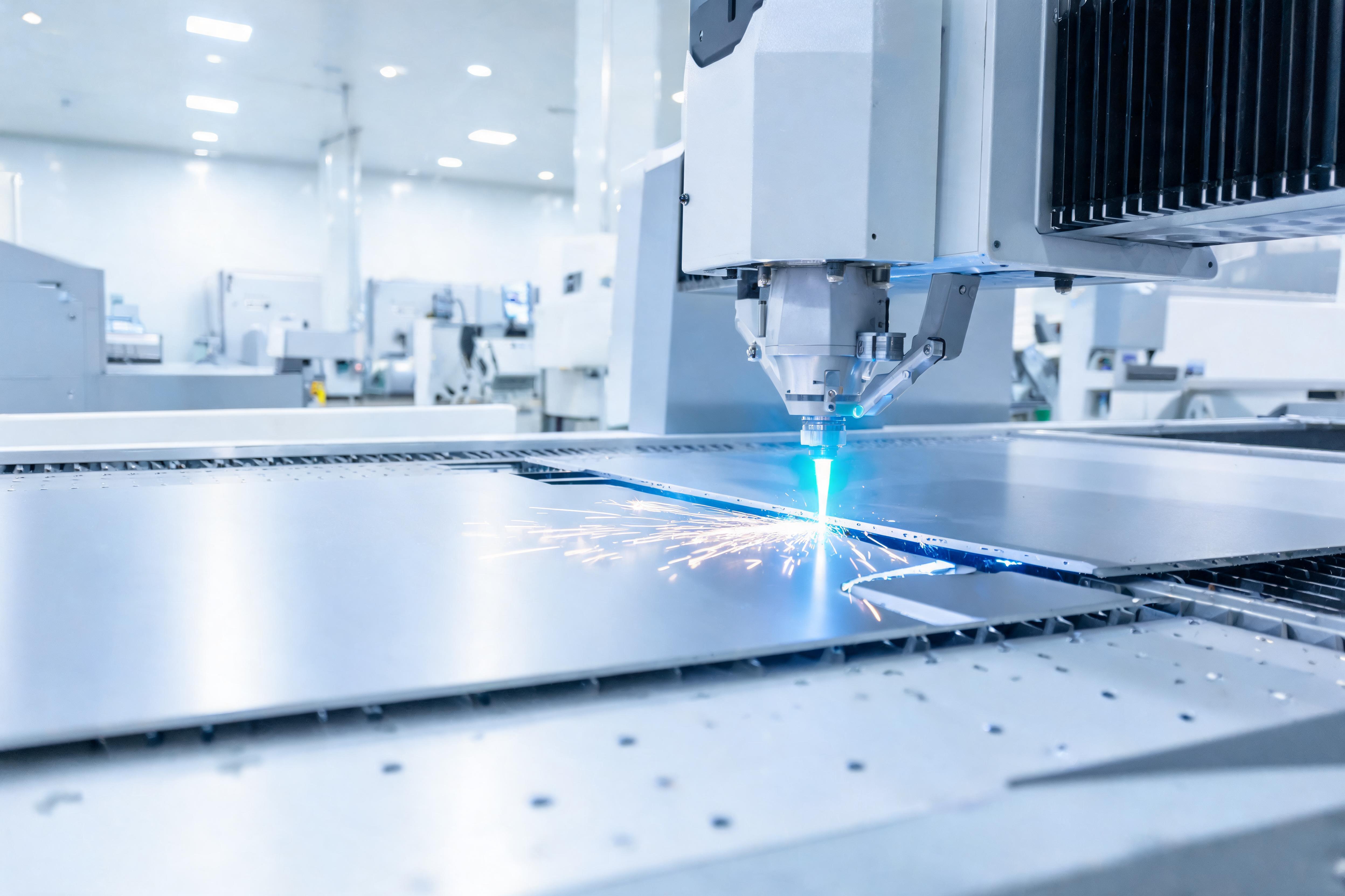 Fiber laser cutting sheet metal